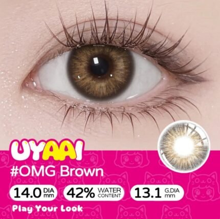 UYAAI OMG BROWN Pretty Look Contact Lenses!