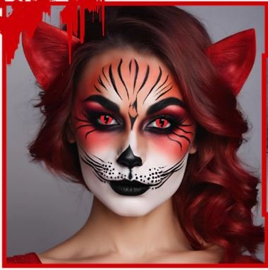 CAT EYES RED Halloween Cosplay Contact Lenses