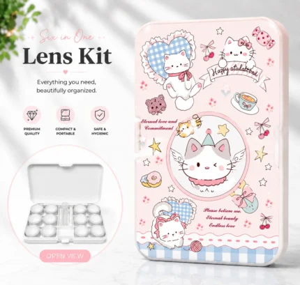6-in-1 Premium Contact Lens Travel Kit Box