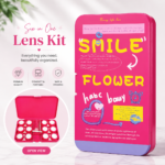 Pink Smile Flower 6-in-1 Premium Contact Lens Kit Box