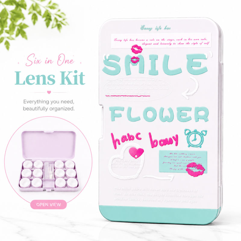 Mint Smile Flower 6-in-1 Premium Contact Lens Kit Box
