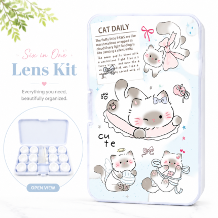 Cute Cat Daily 6-in-1 Premium Contact Lens Kit Box