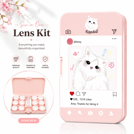 Ragdoll Cat 6-in-1 Premium Contact Lens Kit Box