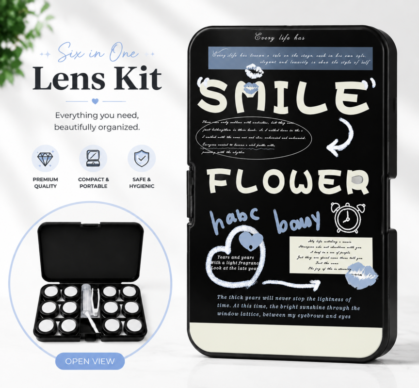 Midnight Smile 6-in-1 Premium Contact Lens Kit Box