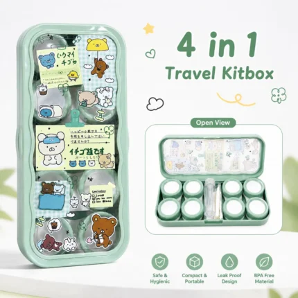 Mint Bear 4 In 1 Contact Lens Travel Kitbox