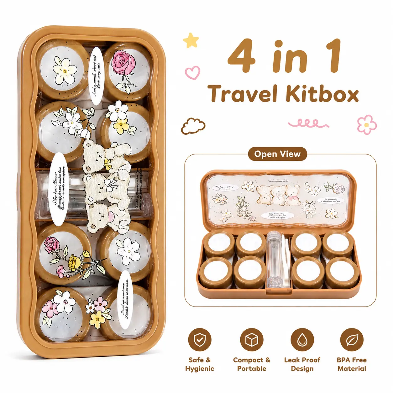 2026_05_12_16_32_27_IMG_6470 Vintage Bear Brown 4 In 1 Contact Lens Travel Kitbox