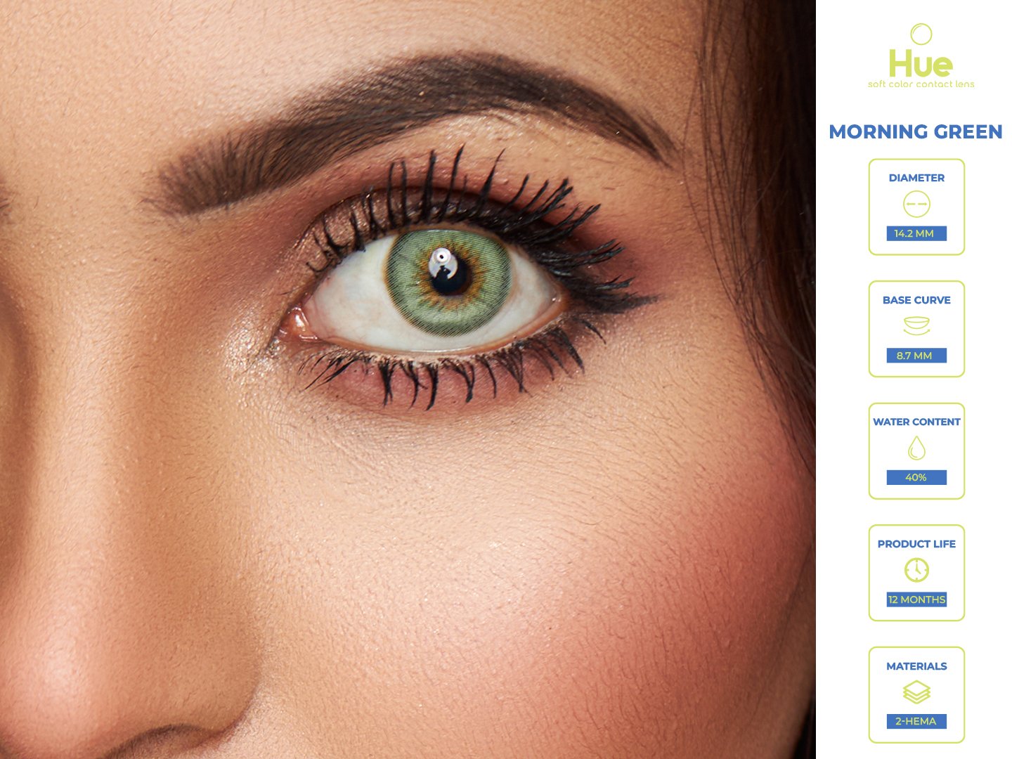 The Hue Morning Green Hue Morning Green Contact Lens