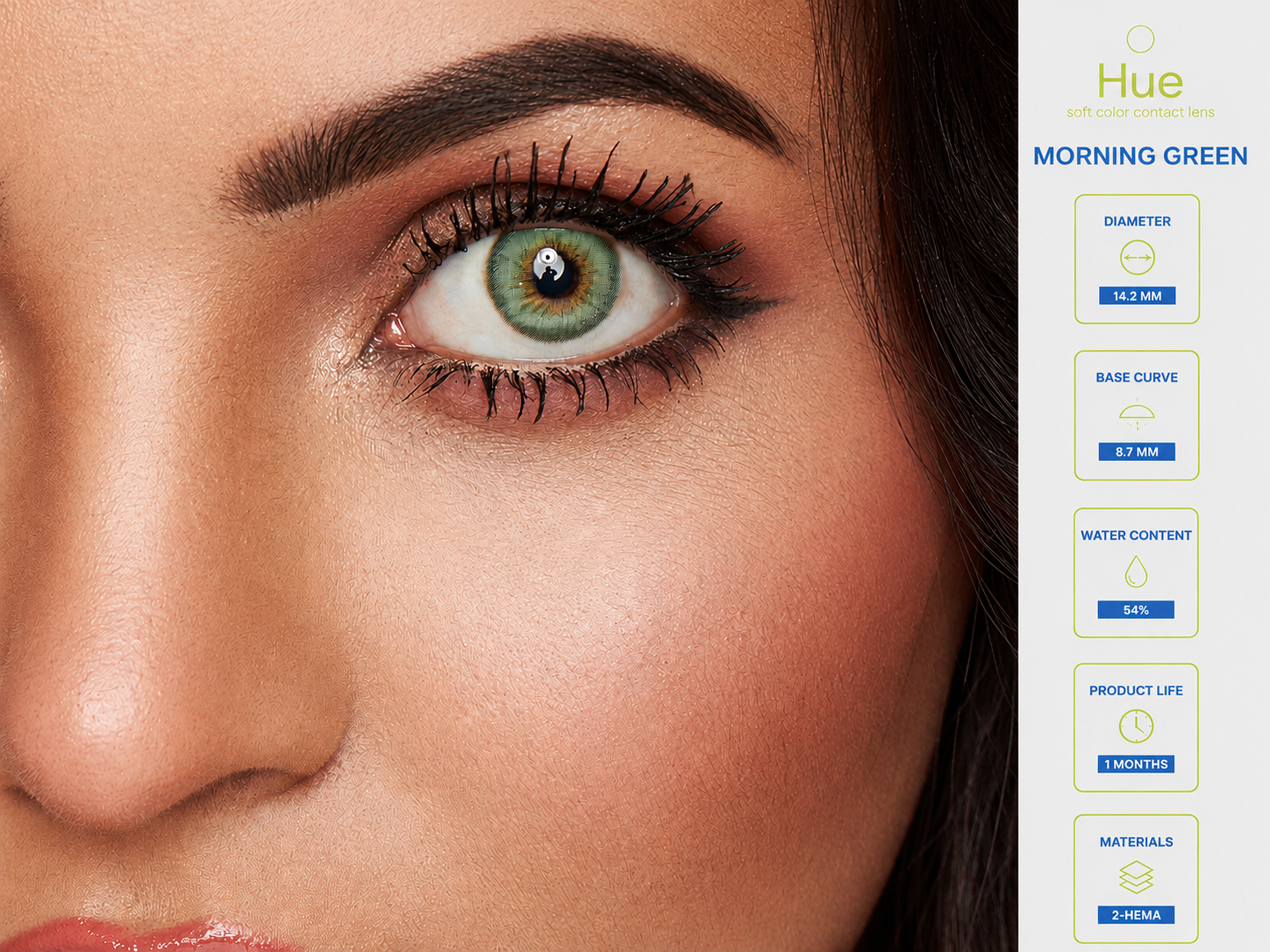The Hue Morning Green Hue Morning Green Contact Lens