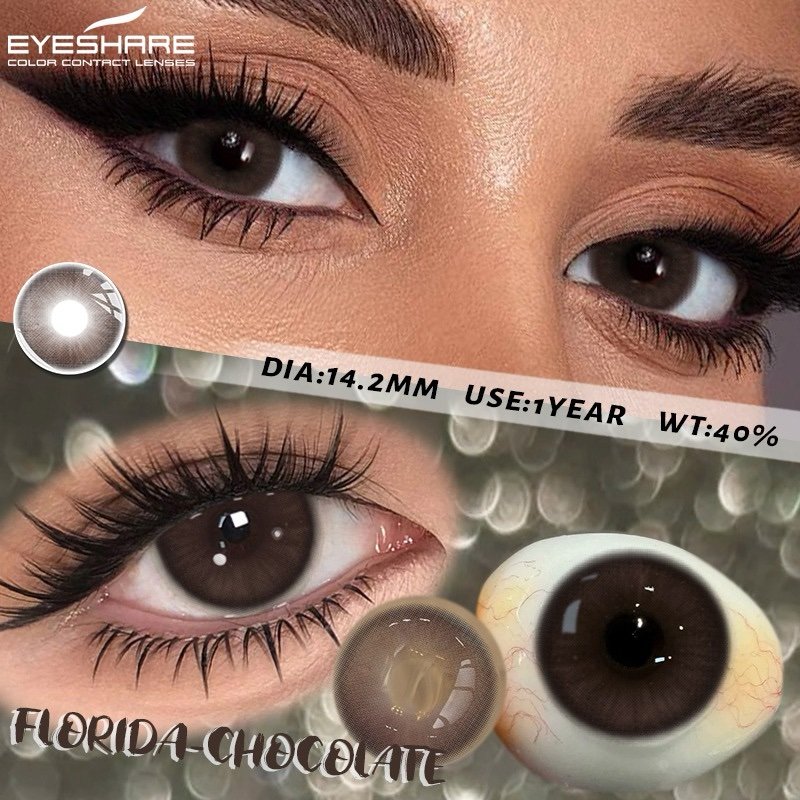 885b800e-a6ed-4525-a43b-a6c073d492bf EYESHARE Florida Chocolate Contact Lens - Image 1