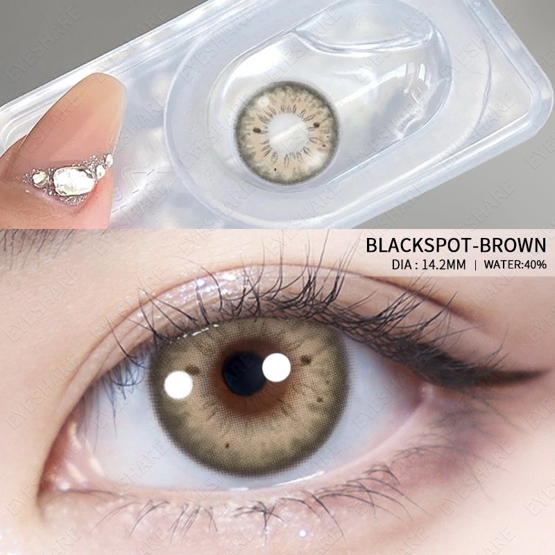 img_2710 EYESHARE Blackspot Brown Contact Lens - Image 1