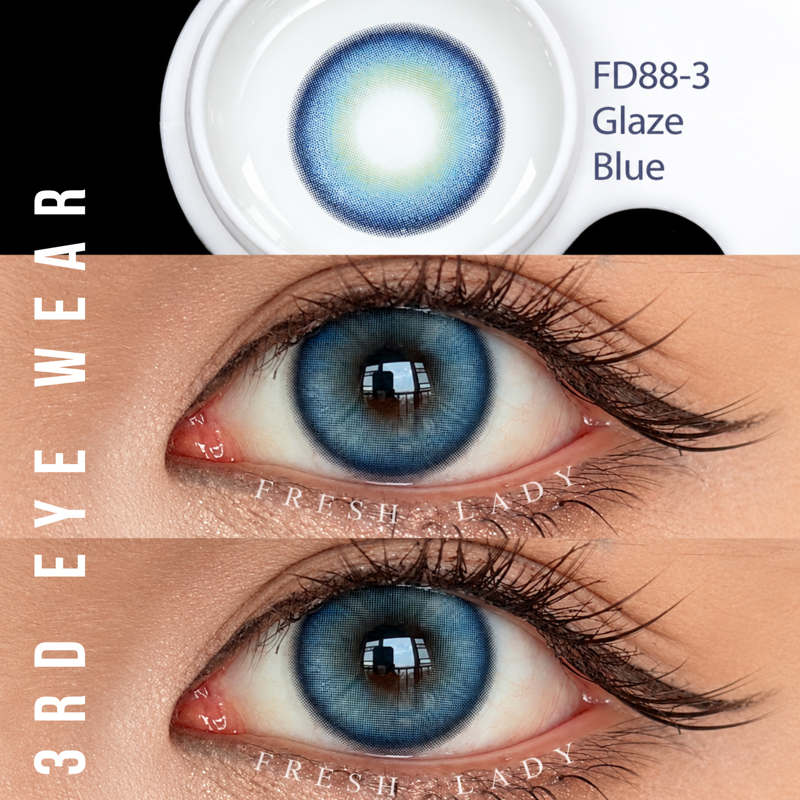 photo-output-1-22 Freshlady Glaze Blue Contact Lens - Image 1