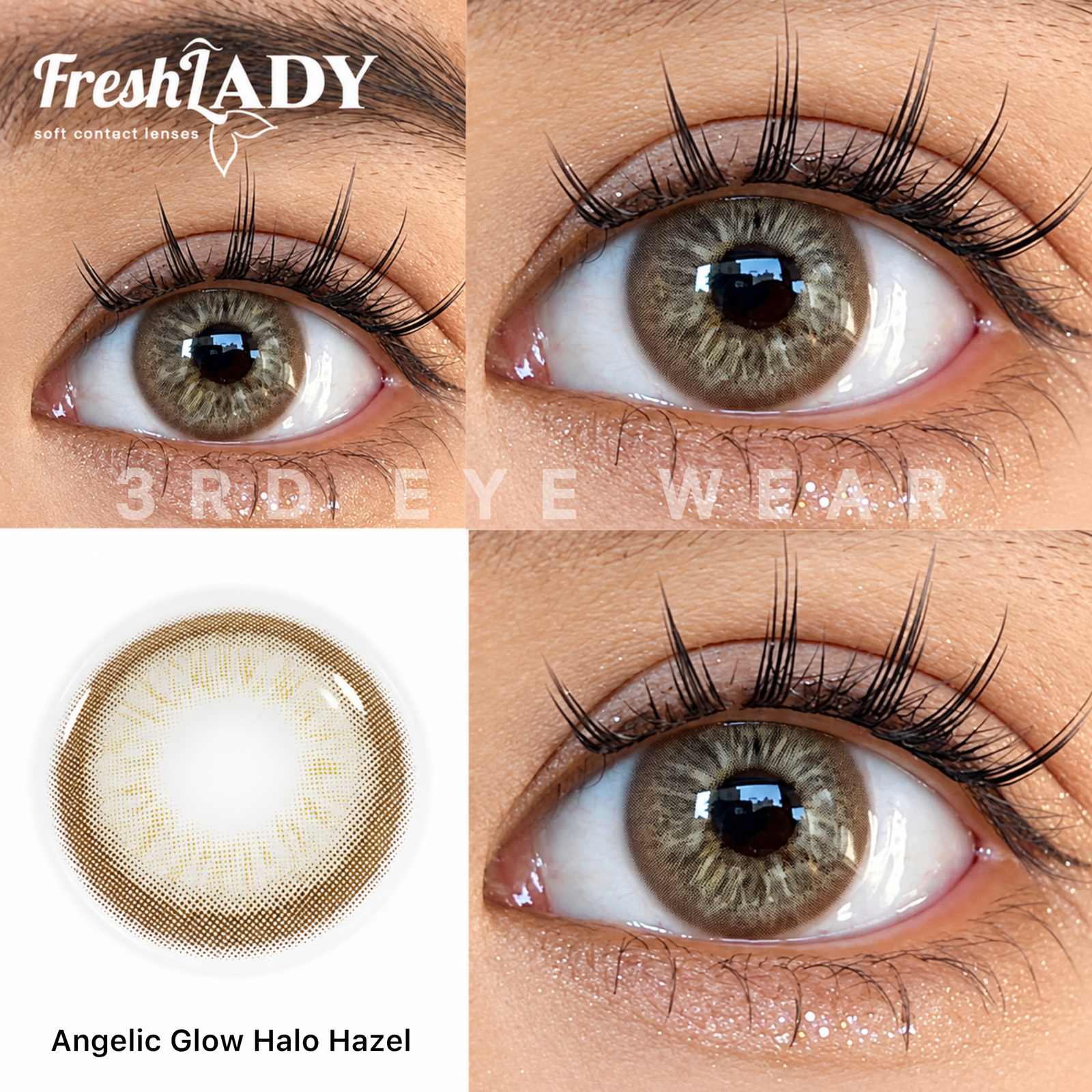 photo-output-1-33 Freshlady Angelic Glow Halo Hazel Contact Lens - Image 1
