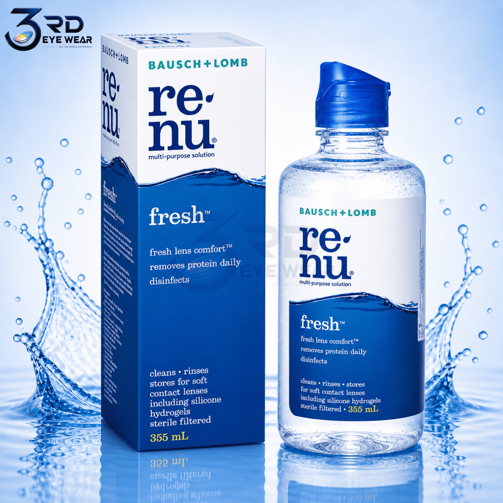 Bausch + Lomb 355ml Renu Fresh Multi-Purpose Solution  – Maximum Value Pack - Image 2
