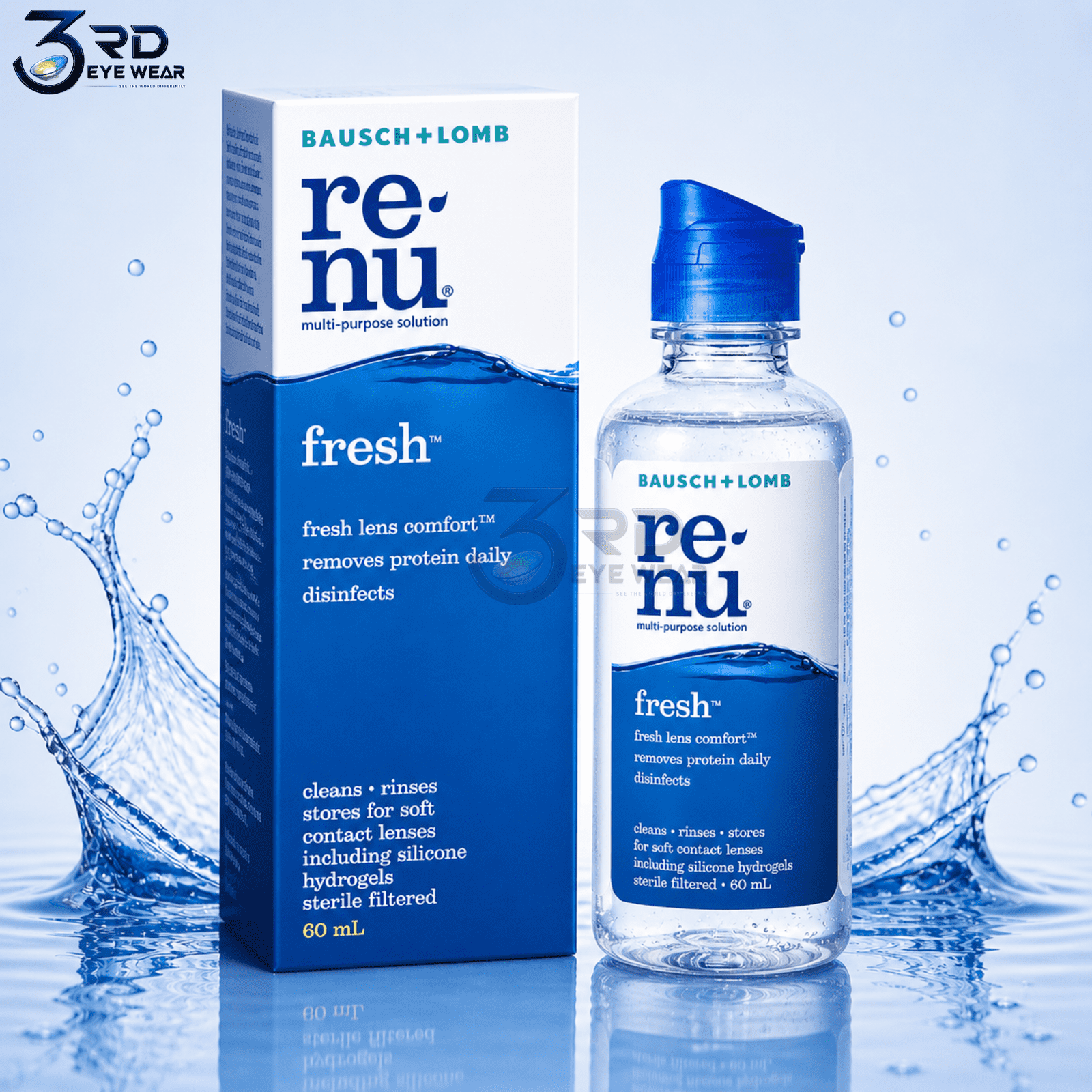 photo-output-1-12 Bausch + Lomb 60ml Renu Fresh Multi-Purpose Contact Lens Solution - Image 1