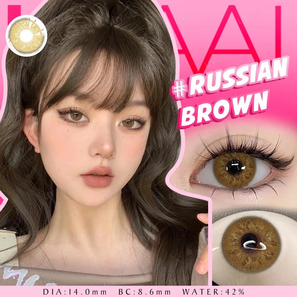 UYAAI Russian Brown Color Lens | Available with Power Lens | New Arrival - Image 1