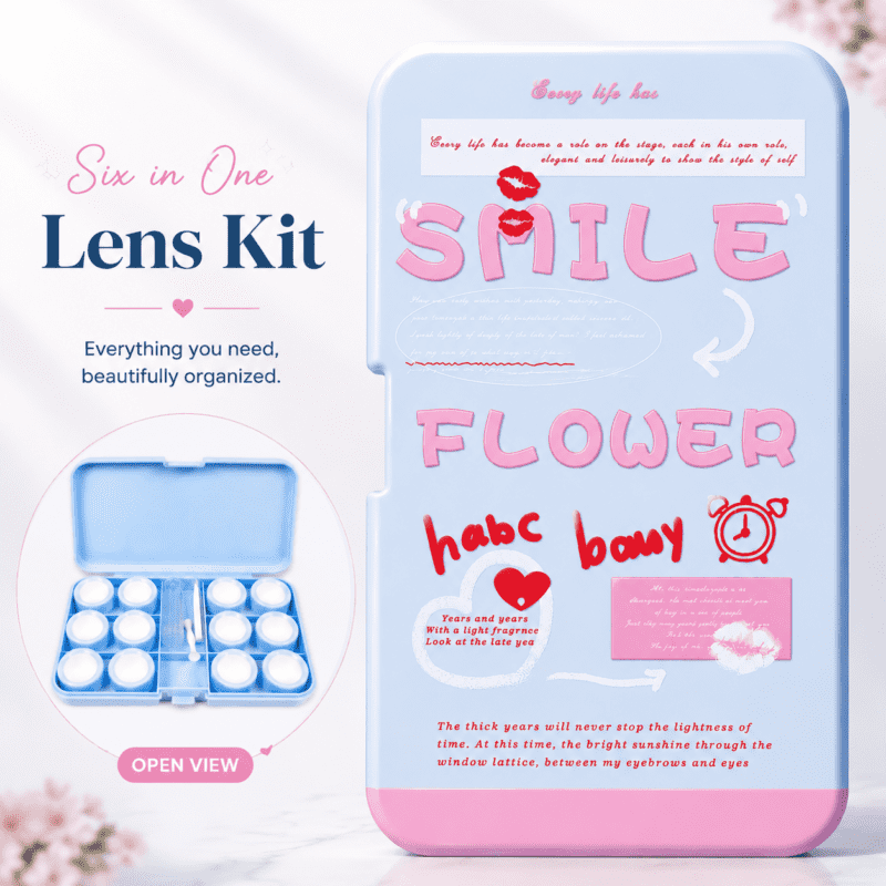 Smile Flower 6-in-1 Premium Contact Lens Kit Box