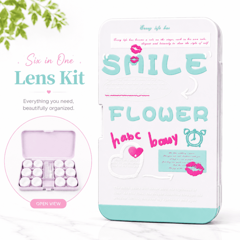 Mint Smile Flower 6-in-1 Premium Contact Lens Kit Box