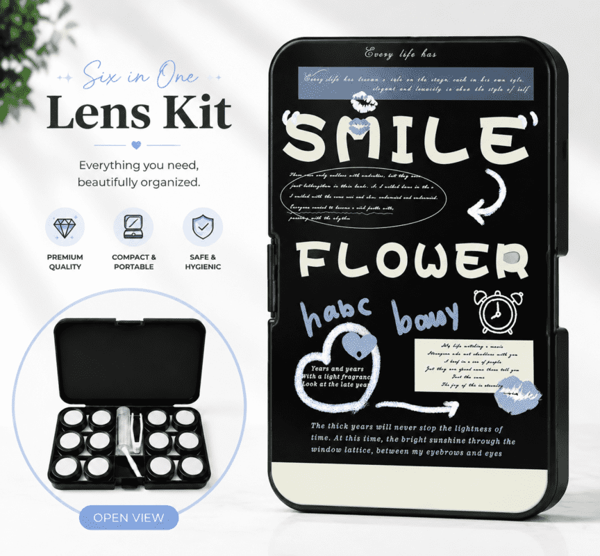 Midnight Smile 6-in-1 Premium Contact Lens Kit Box