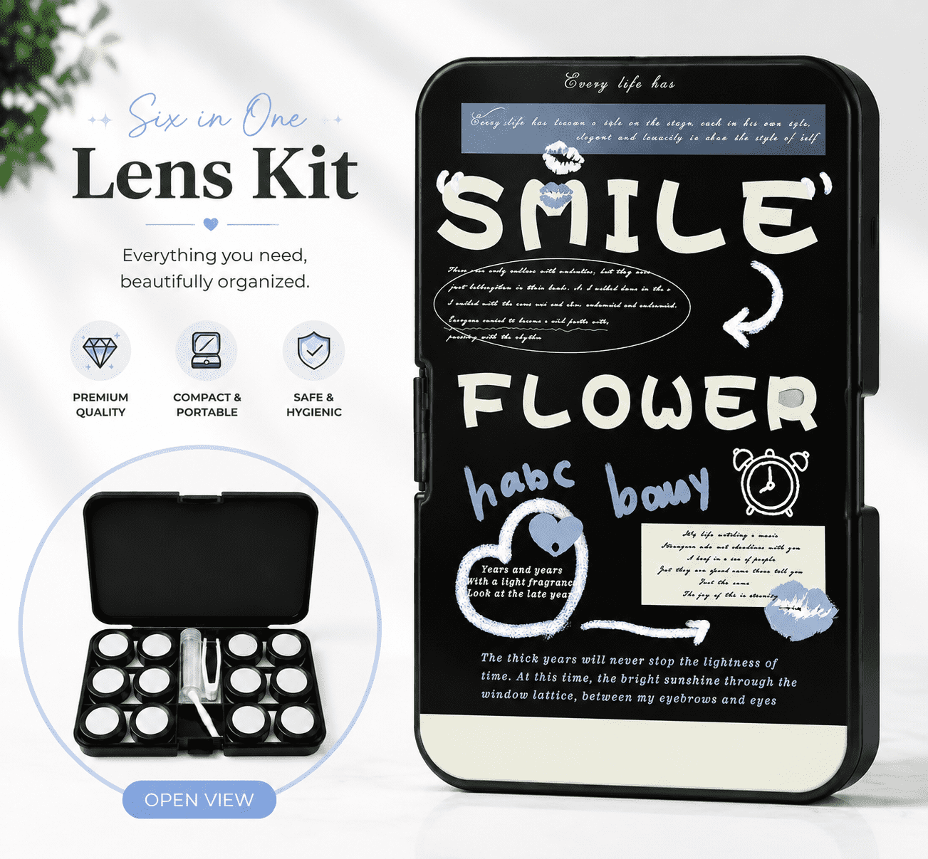 Midnight Smile 6-in-1 Premium Contact Lens Kit Box