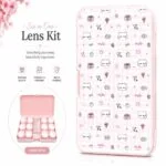 Pink Kitty Pattern 6-in-1 Premium Contact Lens Kit Box - Image 2